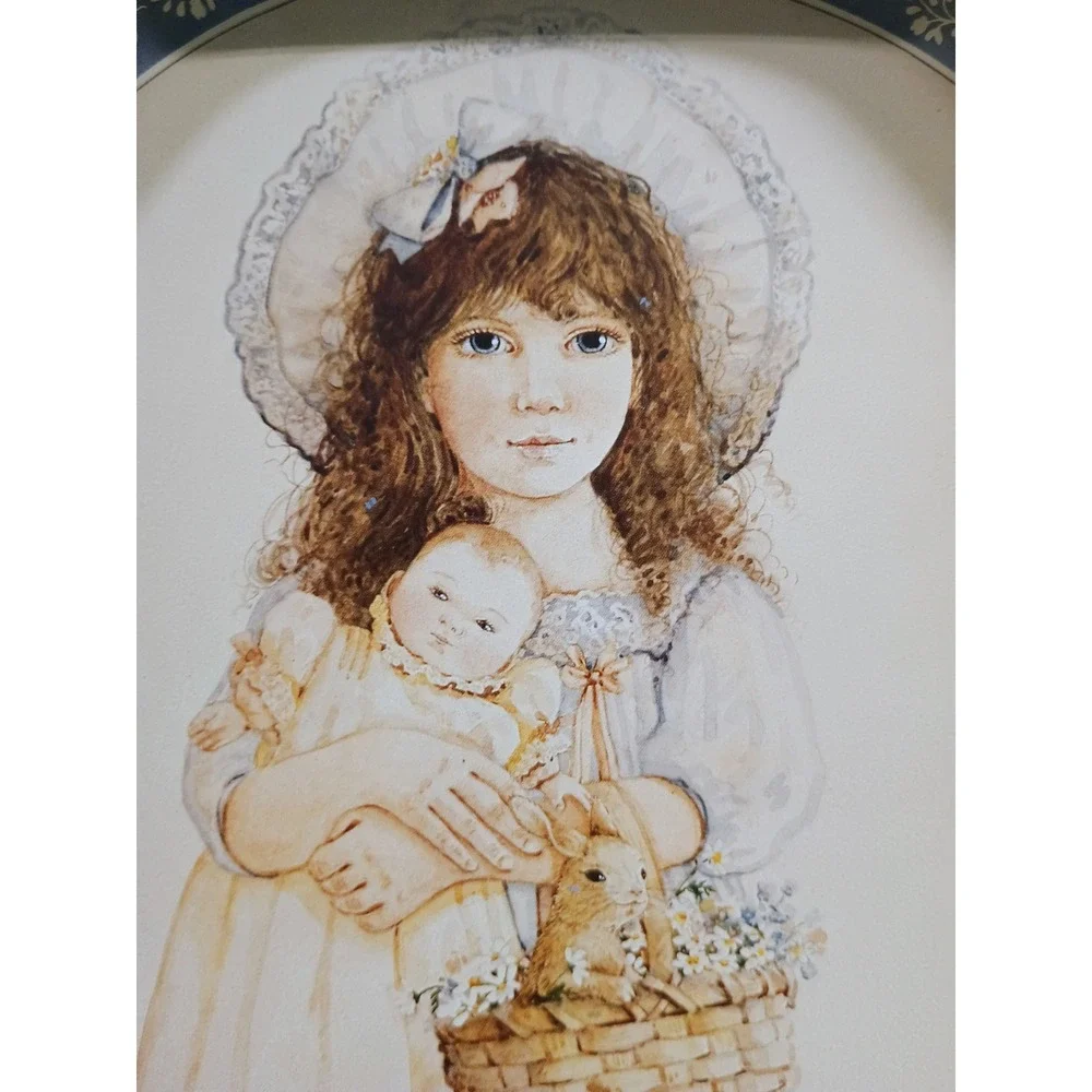 Jan Hagara Victorias Easter Vintage Metal Tray Heirloom Tradition‎ 1984 H3052
